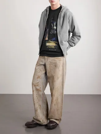 VETEMENTS Paris Tourist Printed Cotton-Jersey T-Shirt