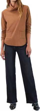 FDJ Cowl Neck Sweater In Bronze