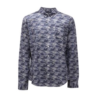 Sun 68 Casual Shirts, male, Blue, Size: XL Sh029 07 Shirt Camouflage