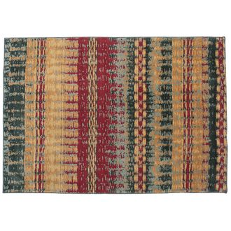 Beliani Alfombra De Tejido Plano Multicolor 160 X 230 Cm Sala De Estar Moderno Contempor&aacute;neo Marmaris