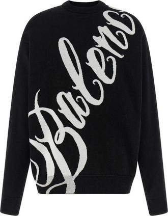 Balenciaga Big B Sweater - Dames - Ronde hals truien - Veelkleurig - XS - Katoen - Truien & Vesten