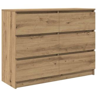 Berkfield Home Sideboard Artisan Oak 100x35x76 cm Engineered Wood in Brown | Size: 100 x 35 x 76 cm