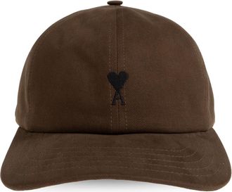 Ami Logo Cap - unisex - Petten - Bruin - ONE Size - Katoen - Accessoires