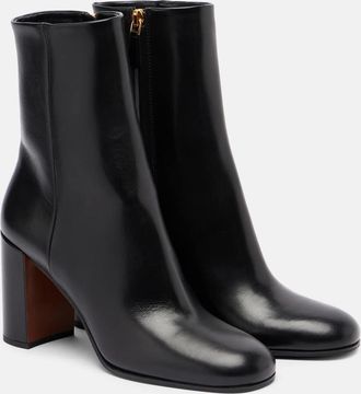 Prada Logo leather ankle boots