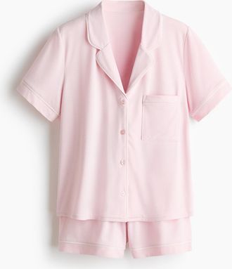 H&M Shorty aus Viskosegemisch - Hellrosa