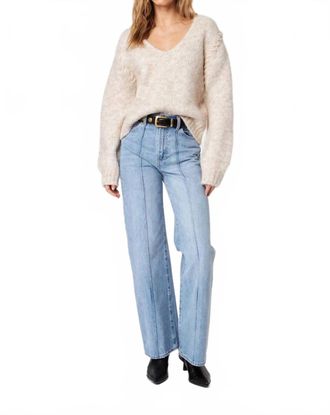 John & Jenn Maddy Sweater Top In Cafe Au Lait