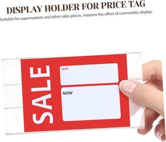 OEM Etiquetas De Precio - 20 Unidades - Acr&iacute;lico - Porta Etiquetas De Precio - Para Tiendas, Supermercados - 7,5 X 5 Cm - Transparente