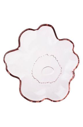 Marimekko Unikko Flower Shape Glass Plate in Pink at Nordstrom, Size One Size Oz