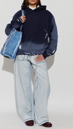 Acne Studios Sweatshirt With Print, Womens, Navy Blue