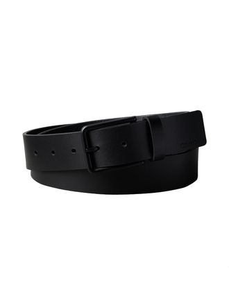 Calvin Klein Lederg&uuml;rtel CALVIN KLEIN WARMTH BUCKLE, Herren, Gr. 11,5, schwarz, matte schwarz, Rindsleder, unifarben, G&uuml;rtel Lederg&uuml;rtel, Gr&ouml;ssenverstellbar