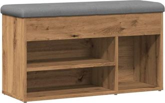 vidaXL Shoe Bench Artisan Oak 82x32x45.5 cm Engineered Wood Vidaxl