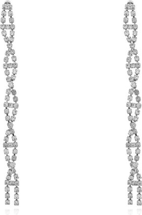 Balenciaga Oorbellen met glinsterende kristallen - Dames - Oorbellen - Grijs - ONE Size - Accessoires