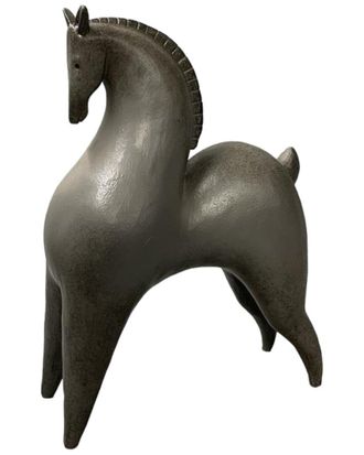 Sagebrook Home 12In Curved Horse Accent