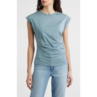 BOSS Epka Strong Shoulder Jersey Top in Reef at Nordstrom, Size X-Small