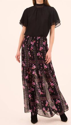 Misa Polly Skirt In Midnight Lattice