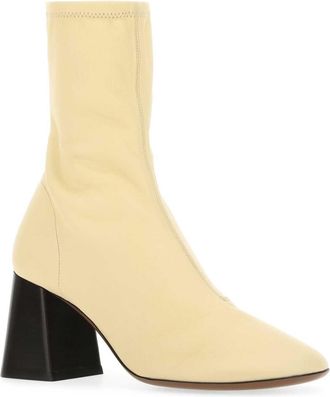 Neous Womens Cream Leather Lepus Ankle Boots Alabaster Stivali