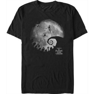 The Nightmare Before Christmas Mens The Nightmare Before Christmas Black and White Moon Scene Graphic T-Shirt at Nordstrom, Size Xxx-Large