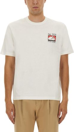 Paul Smith White Graphic Crew Neck T-Shirt