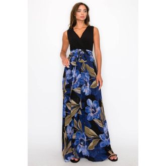 HYFVE Flower Maxi Dress In Navy