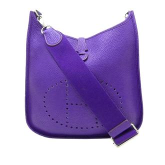 Herm&egrave;s Pre-owned Evelyne III PM Schoudertas - Dames - Pre-owned - Paars - Maat: ONE Size Leer