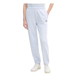 Lacoste Straight Fit Logo Trainingsbroeken - Dames - Sweatpants - Blauw - L - Katoen - Broeken
