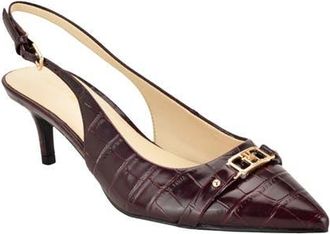 Tommy Hilfiger Totale Slingback Pointed Toe Pump in Burgundy at Nordstrom, Size 5.5