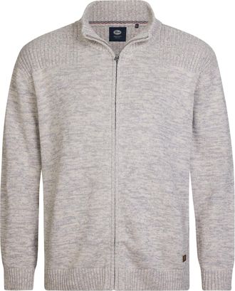 Petrol Industries Heren Plus Size Gebreid Vest Hayward - Wit