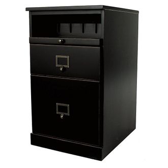 Ballard Designs 3-Drawer Cabinet with Charger - Rubbed Black - Ballard Designs