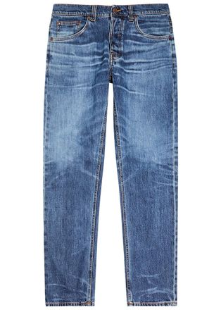 Nudie Jeans Solid Ollie Slim Straight-leg Jeans - Mid Blu - 28 (W28 / XS)
