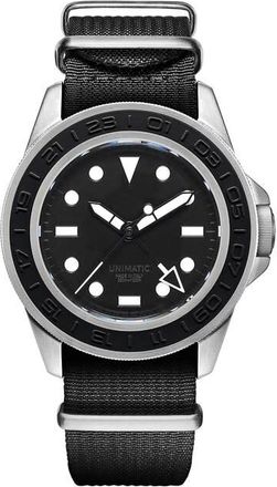 Unimatic Modello Uno GMT Black Dial Mens Watch U1-GMT-AEB