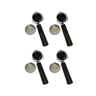 OEM 4 Filtros De Caf&eacute; Reutilizables Sin Fondo De 51 Mm Para Portafiltros Homix De 60 Mm, 15-20 Bares, Para Piezas De Cafetera Espresso