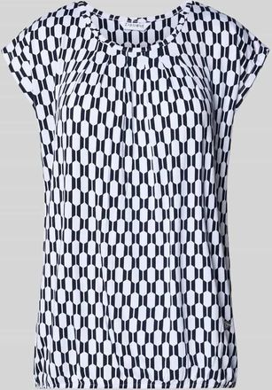 Zabaione Blusenshirt mit Rundhalsausschnitt in Dunkelblau, Gr&ouml;&szlig;e XL