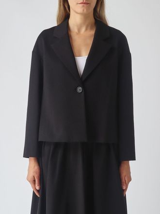 Meimeij Blazer monopetto con rever a lancia e spalle scese in misto viscosa