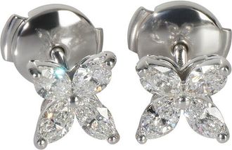 Tiffany & Co. Small Model Victoria Platinum 0.64 ct. tw. Diamond Earrings (Authentic Pre-Loved)
