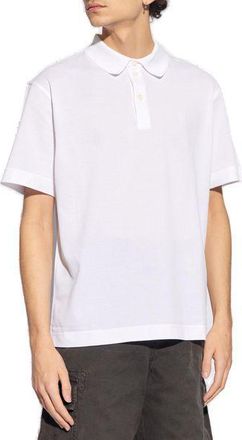 Givenchy Mens White Piquet Polo Shirt Cotton - Size Medium