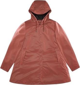 Rains A-Line W Jacket - unisex - Regenjassen - Rood - M - Jassen