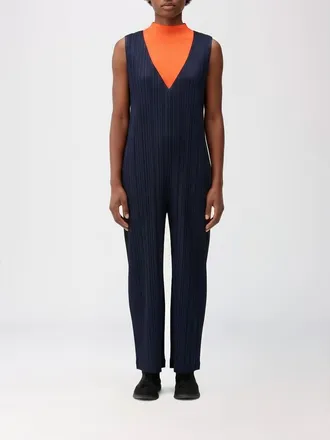 Pleats Please Issey Miyake Tuta plissettata in cr&ecirc;pe con spalle scoperte