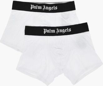 Palm Angels Set of 2 Solid-Color Boxer Briefs with Logo Band size S