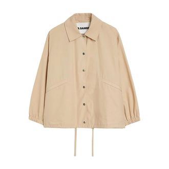 Jil Sander Dames, Jassen, Beige, Maat: S Katoen