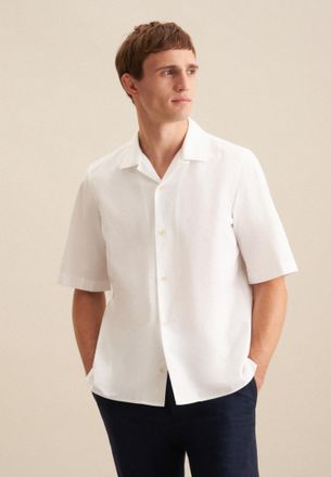 Seidensticker Businesshemd SEIDENSTICKER Schwarze Rose, Herren, Gr. XL (43-44), normale &Auml;rmell&auml;ngen, weiss (wei&szlig;), 100% Baumwolle, unifarben, regular fit, gerader A