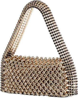 Benedetta Bruzziches Womens Shoulder Bag Rachele La Grande Gold Brass; Crystals