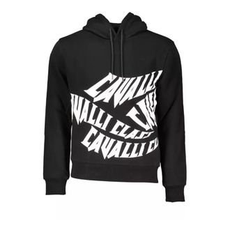 Cavalli Heren, Sweatshirts & Hoodies, Zwart, Maat: XL Katoen