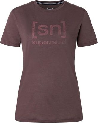 super.natural Logo Lines Tee Merinoshirt f&uuml;r Damen | raisin / roan rouge