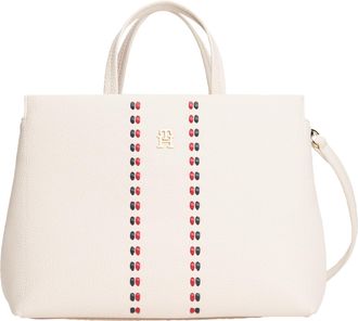 Tommy Hilfiger Womens Timeless Satchel,SOFT CREAM One Size