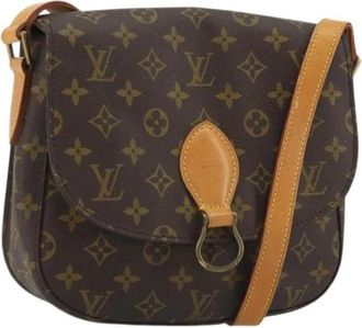 Louis Vuitton Pre-owned Monogram Canvas Shoulder Bag - Dames - Vintage Schoudertas - Bruin - ONE Size - Leer - Vintage