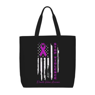 Generic Women Handbag End & Stop Domestic Violence Travel Tote Bag Folding Large Capacity Crossbody Bags, For Gym, Holiday, Birthday, Graduation, Work