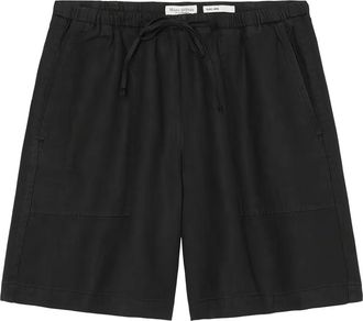 Marc O'Polo Shorts met trekkoordtaille - Zwart