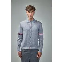 Thom Browne Jersey Stitch Button Down Long Sleeve Shirt
