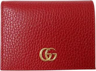 Gucci Pre-owned Portemonnee (bi-fold) - Dames - Vintage Accessoires - Rood - ONE Size - Leer - Vintage