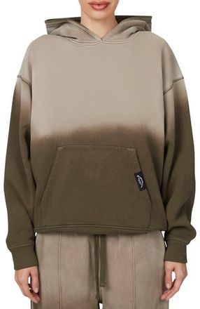 Good For Nothing Gradient Spray Relaxed Hoodie in Brown at Nordstrom, Size X-Small Uk